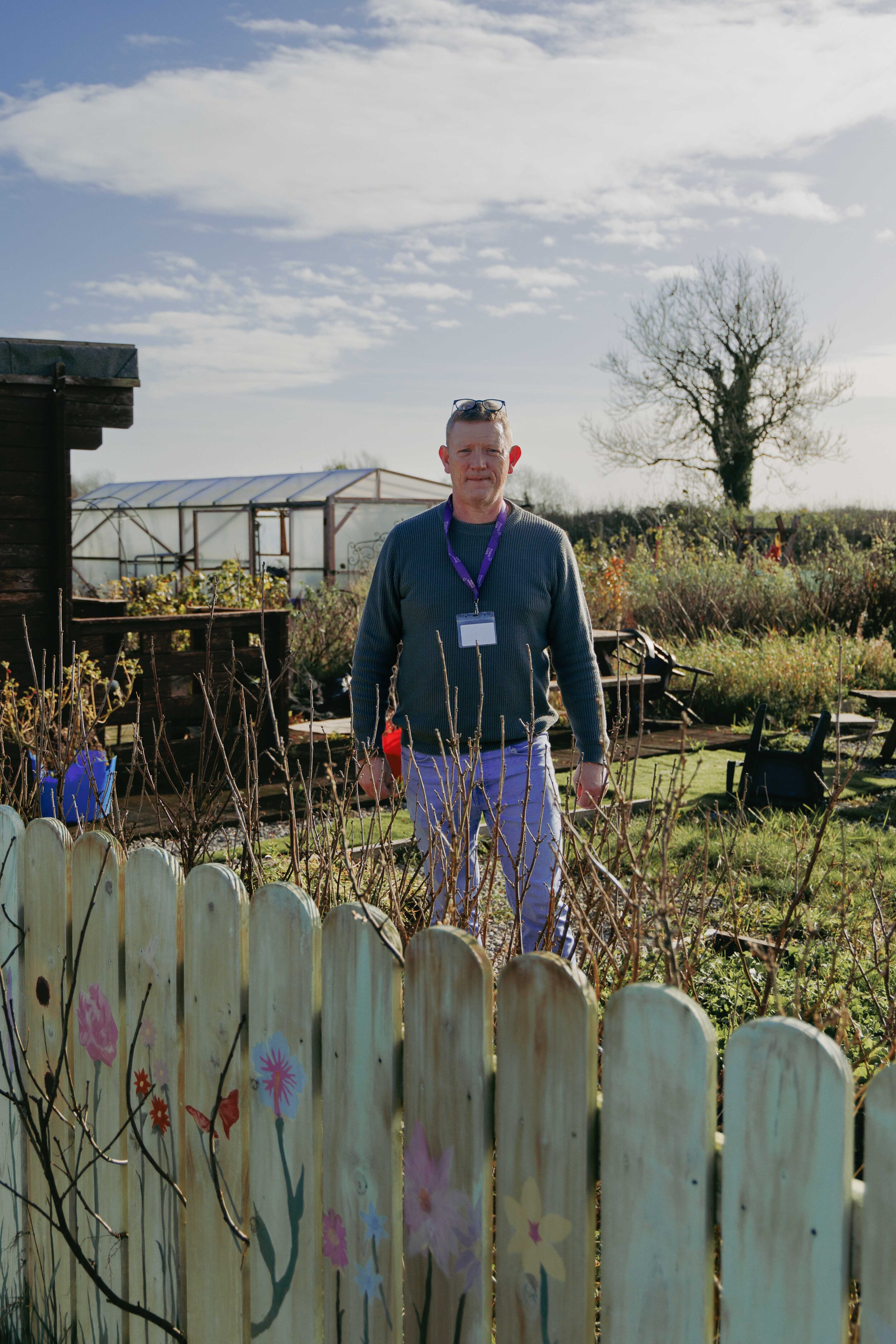 Praxis Care man in allotment